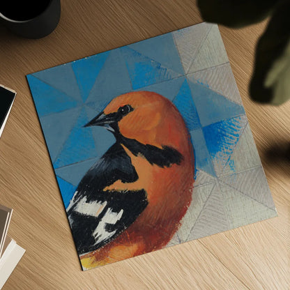 Oriole by Kathrine Lovell. Shown as a detailed flat fine art print, highlighting archival giclee quality. Available as an archival giclee rolled canvas, fine art paper, or poster print. SKU 43541a.