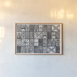 Patterns of the Amazon II BW by Kathrine Lovell. shown as a paper print in a natural frame. Available as a archival giclee rolled canvas, fine art paper, or poster print. SKU 32714i.