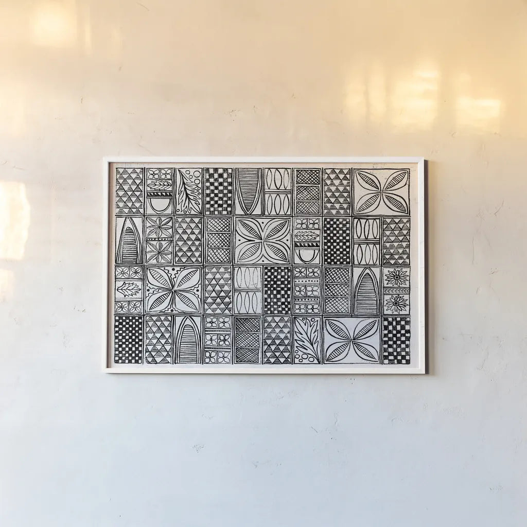 Patterns of the Amazon II BW by Kathrine Lovell. shown as a paper print in a white frame. Available as a archival giclee rolled canvas, fine art paper, or poster print. SKU 32714i.