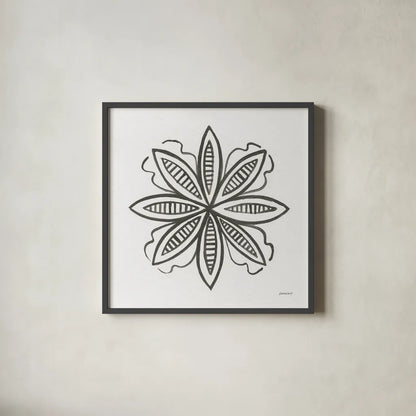 Patterns of the Amazon Icon I by Kathrine Lovell. Shown in a sleek black glass frame for a contemporary gallery look. Available as an archival giclee rolled canvas, fine art paper, or poster print. SKU 37104a.
