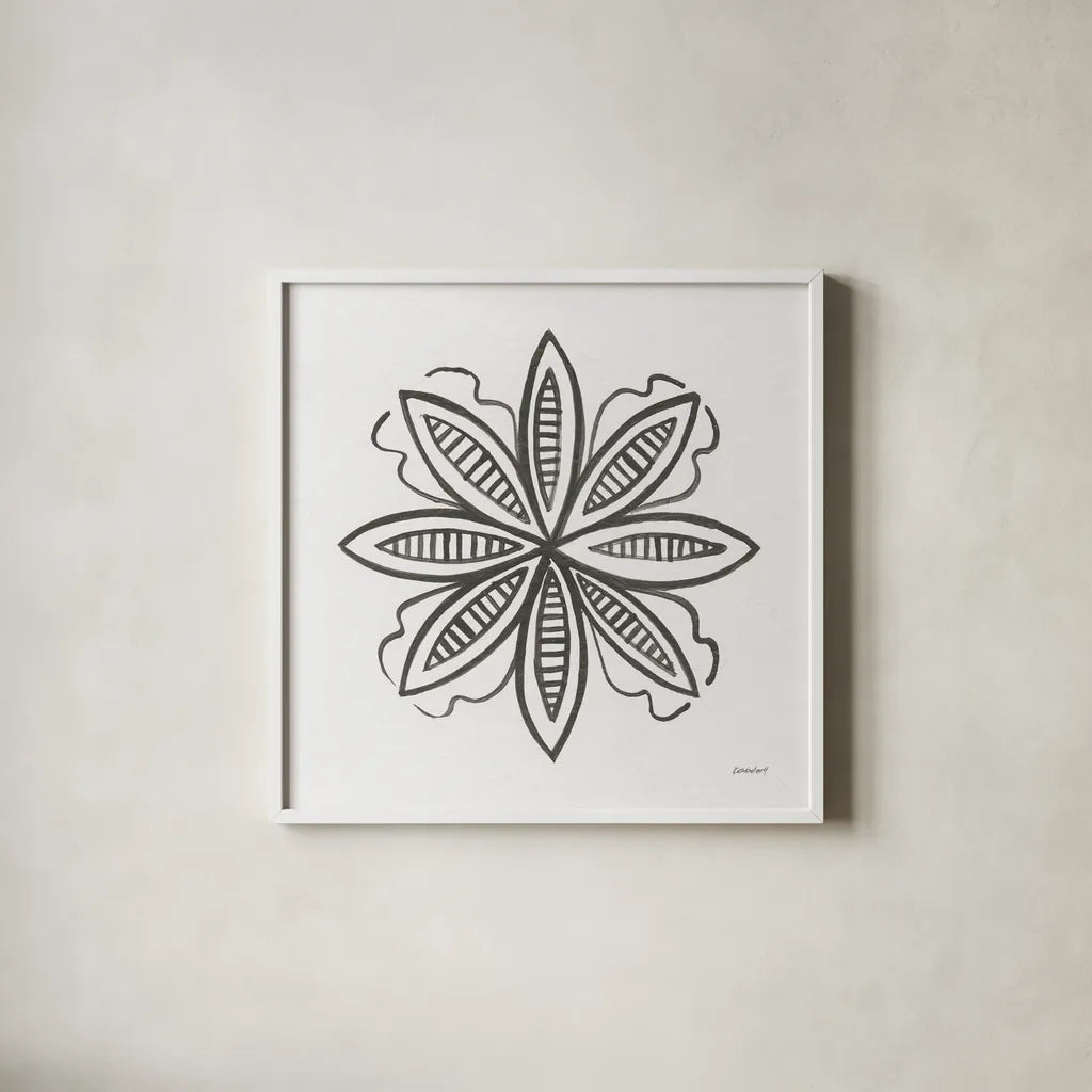 Patterns of the Amazon Icon I by Kathrine Lovell. Shown in a crisp white glass frame for a clean and minimalist style. Available as an archival giclee rolled canvas, fine art paper, or poster print. SKU 37104a.
