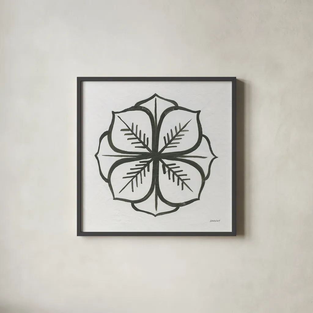 Patterns of the Amazon Icon II by Kathrine Lovell. Shown in a sleek black glass frame for a contemporary gallery look. Available as an archival giclee rolled canvas, fine art paper, or poster print. SKU 37105a.