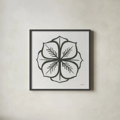 Patterns of the Amazon Icon II by Kathrine Lovell. Shown in a sleek black glass frame for a contemporary gallery look. Available as an archival giclee rolled canvas, fine art paper, or poster print. SKU 37105a.
