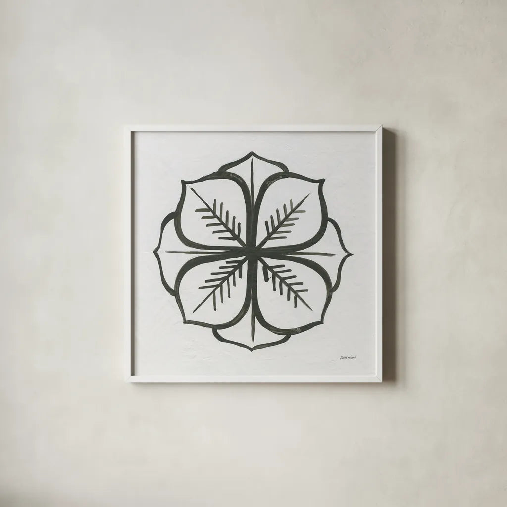 Patterns of the Amazon Icon II by Kathrine Lovell. Shown in a crisp white glass frame for a clean and minimalist style. Available as an archival giclee rolled canvas, fine art paper, or poster print. SKU 37105a.
