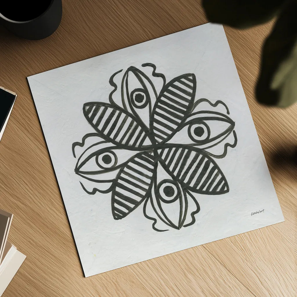 Patterns of the Amazon Icon III by Kathrine Lovell. Shown as a detailed flat fine art print, highlighting archival giclee quality. Available as an archival giclee rolled canvas, fine art paper, or poster print. SKU 37106a.