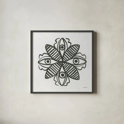 Patterns of the Amazon Icon III by Kathrine Lovell. Shown in a sleek black glass frame for a contemporary gallery look. Available as an archival giclee rolled canvas, fine art paper, or poster print. SKU 37106a.