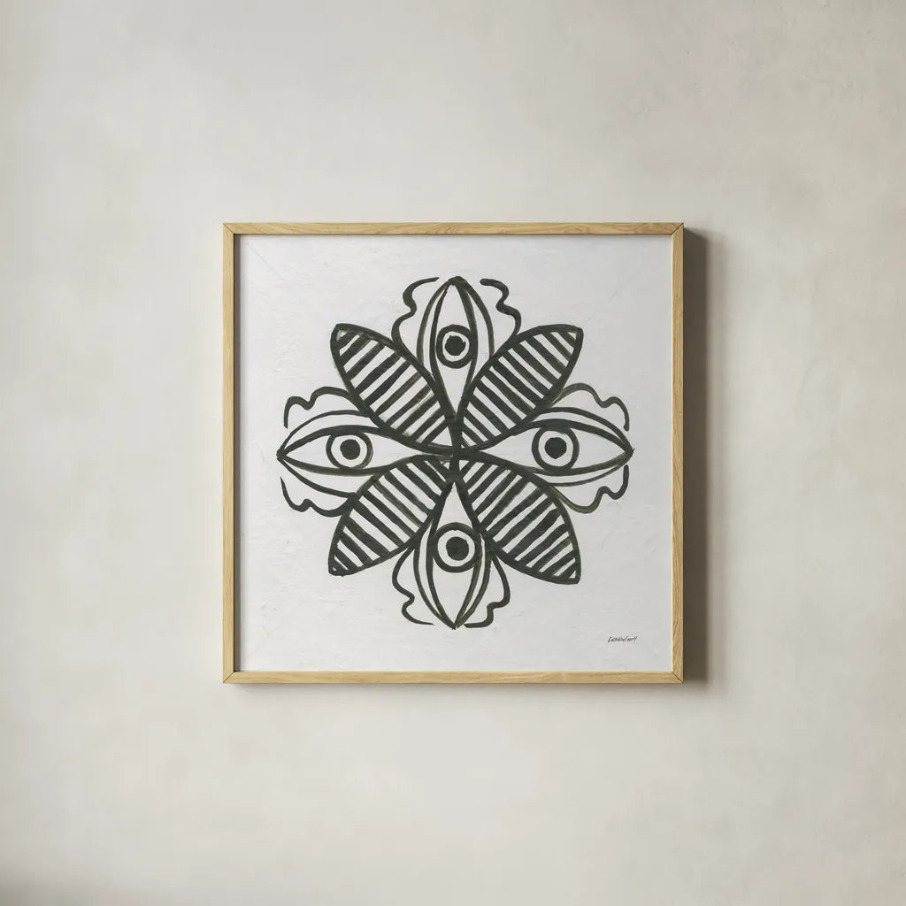 Patterns of the Amazon Icon III by Kathrine Lovell. Shown in a natural wood glass frame for a timeless modern aesthetic. Available as an archival giclee rolled canvas, fine art paper, or poster print. SKU 37106a.