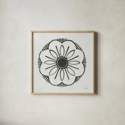 Patterns of the Amazon Icon V by Kathrine Lovell. Shown in a natural wood glass frame for a timeless modern aesthetic. Available as an archival giclee rolled canvas, fine art paper, or poster print. SKU 37108a.