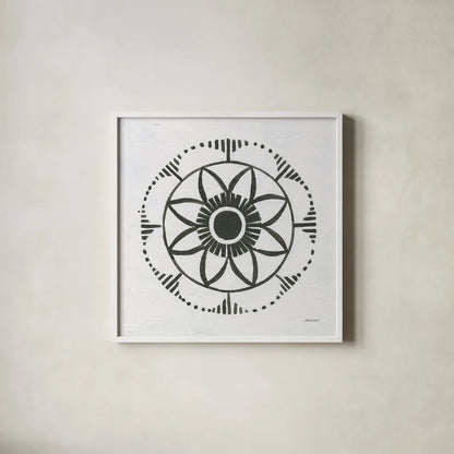 Patterns of the Amazon Icon VII by Kathrine Lovell. Shown in a crisp white glass frame for a clean and minimalist style. Available as an archival giclee rolled canvas, fine art paper, or poster print. SKU 37110a.