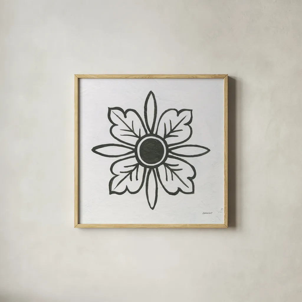 Patterns of the Amazon Icon VIII by Kathrine Lovell. Shown in a natural wood glass frame for a timeless modern aesthetic. Available as an archival giclee rolled canvas, fine art paper, or poster print. SKU 37111a.