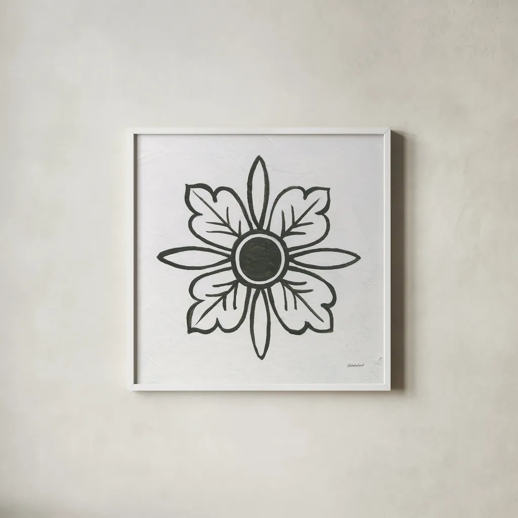 Patterns of the Amazon Icon VIII by Kathrine Lovell. Shown in a crisp white glass frame for a clean and minimalist style. Available as an archival giclee rolled canvas, fine art paper, or poster print. SKU 37111a.