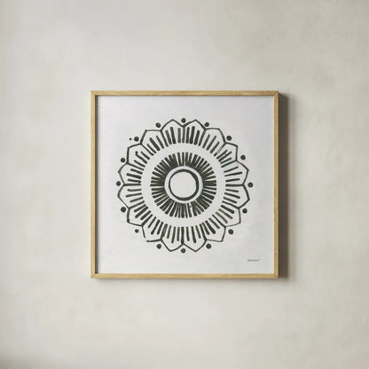 Patterns of the Amazon Icon XII by Kathrine Lovell. Shown in a natural wood glass frame for a timeless modern aesthetic. Available as an archival giclee rolled canvas, fine art paper, or poster print. SKU 37115a.