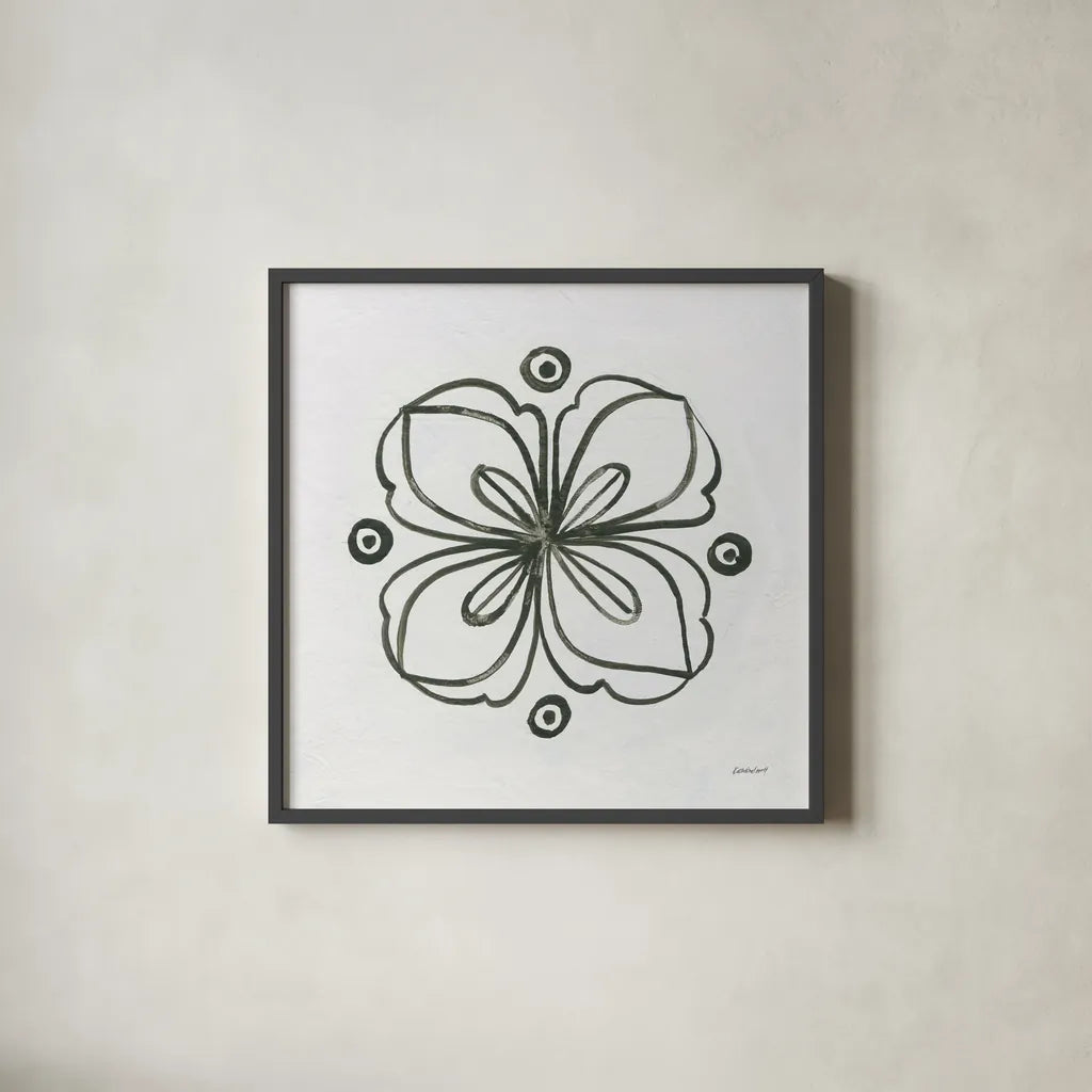 Patterns of the Amazon Icon XIII by Kathrine Lovell. Shown in a sleek black glass frame for a contemporary gallery look. Available as an archival giclee rolled canvas, fine art paper, or poster print. SKU 37116a.