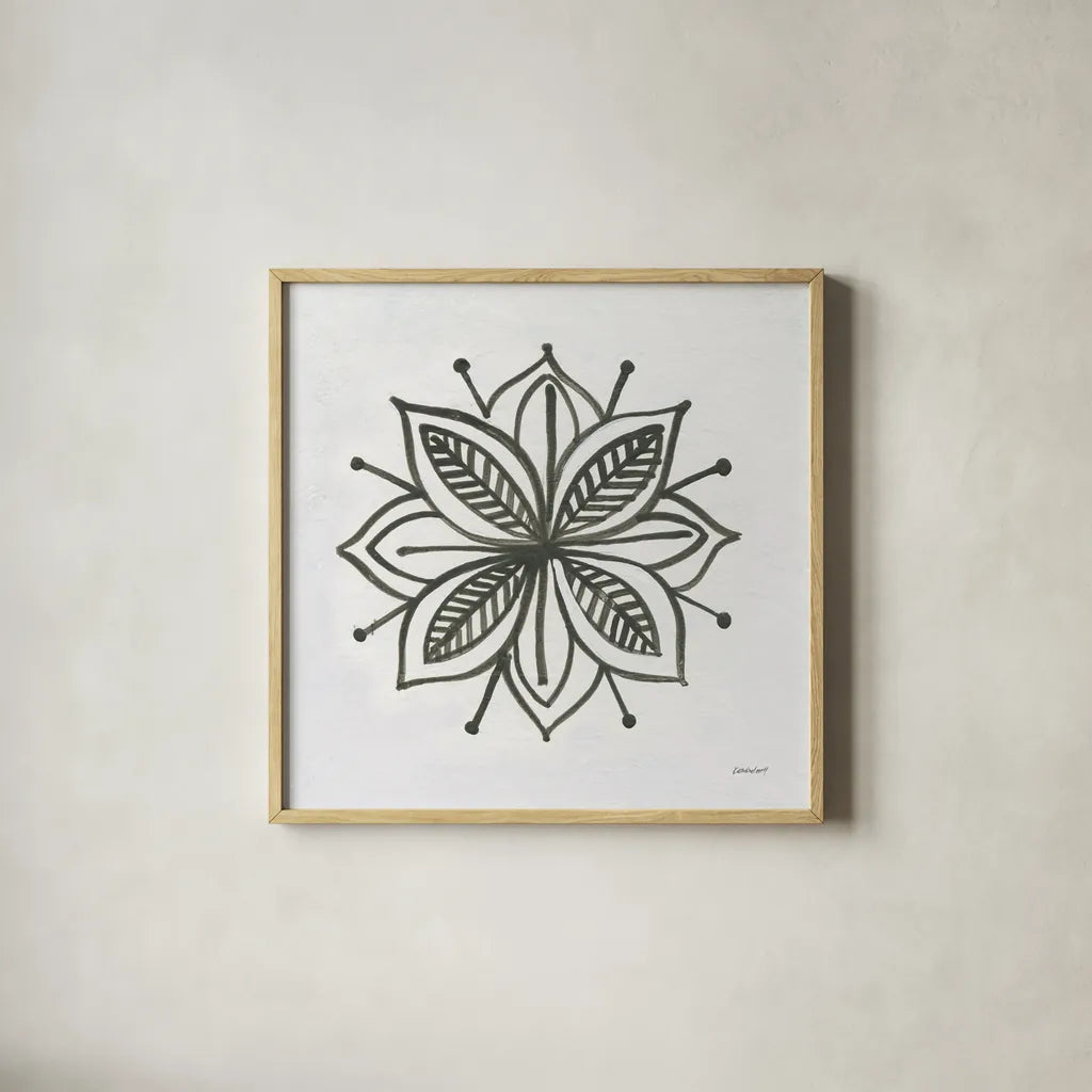 Patterns of the Amazon Icon XIV by Kathrine Lovell. Shown in a natural wood glass frame for a timeless modern aesthetic. Available as an archival giclee rolled canvas, fine art paper, or poster print. SKU 37117a.