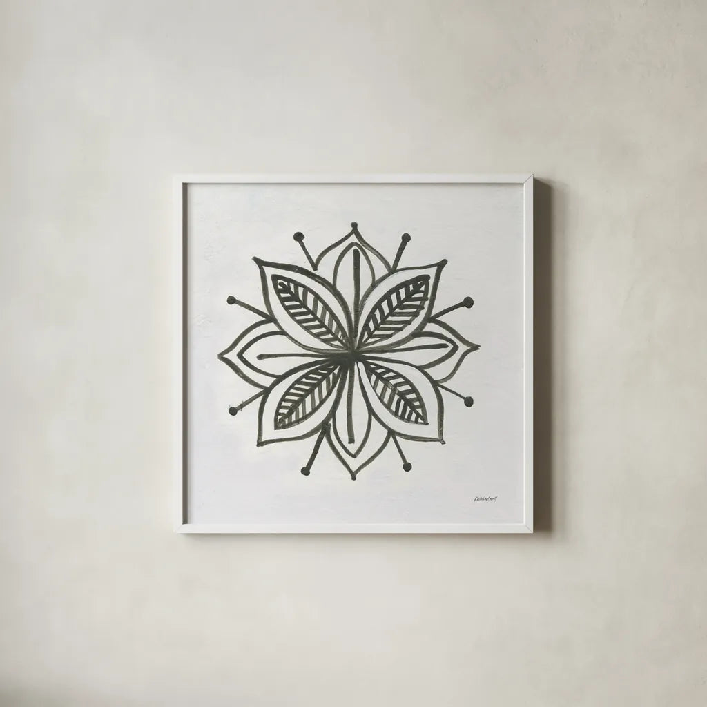Patterns of the Amazon Icon XIV by Kathrine Lovell. Shown in a crisp white glass frame for a clean and minimalist style. Available as an archival giclee rolled canvas, fine art paper, or poster print. SKU 37117a.