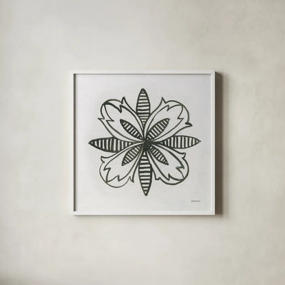 Patterns of the Amazon Icon XVI by Kathrine Lovell. Shown in a crisp white glass frame for a clean and minimalist style. Available as an archival giclee rolled canvas, fine art paper, or poster print. SKU 37119a.