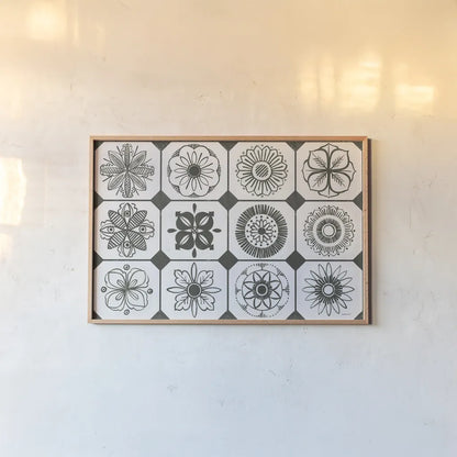 Patterns of the Amazon XVII by Kathrine Lovell. shown as a paper print in a natural frame. Available as a archival giclee rolled canvas, fine art paper, or poster print. SKU 37700i.