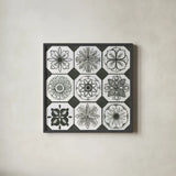 Patterns of the Amazon XX by Kathrine Lovell. Shown in a sleek black glass frame for a contemporary gallery look. Available as an archival giclee rolled canvas, fine art paper, or poster print. SKU 37702a.