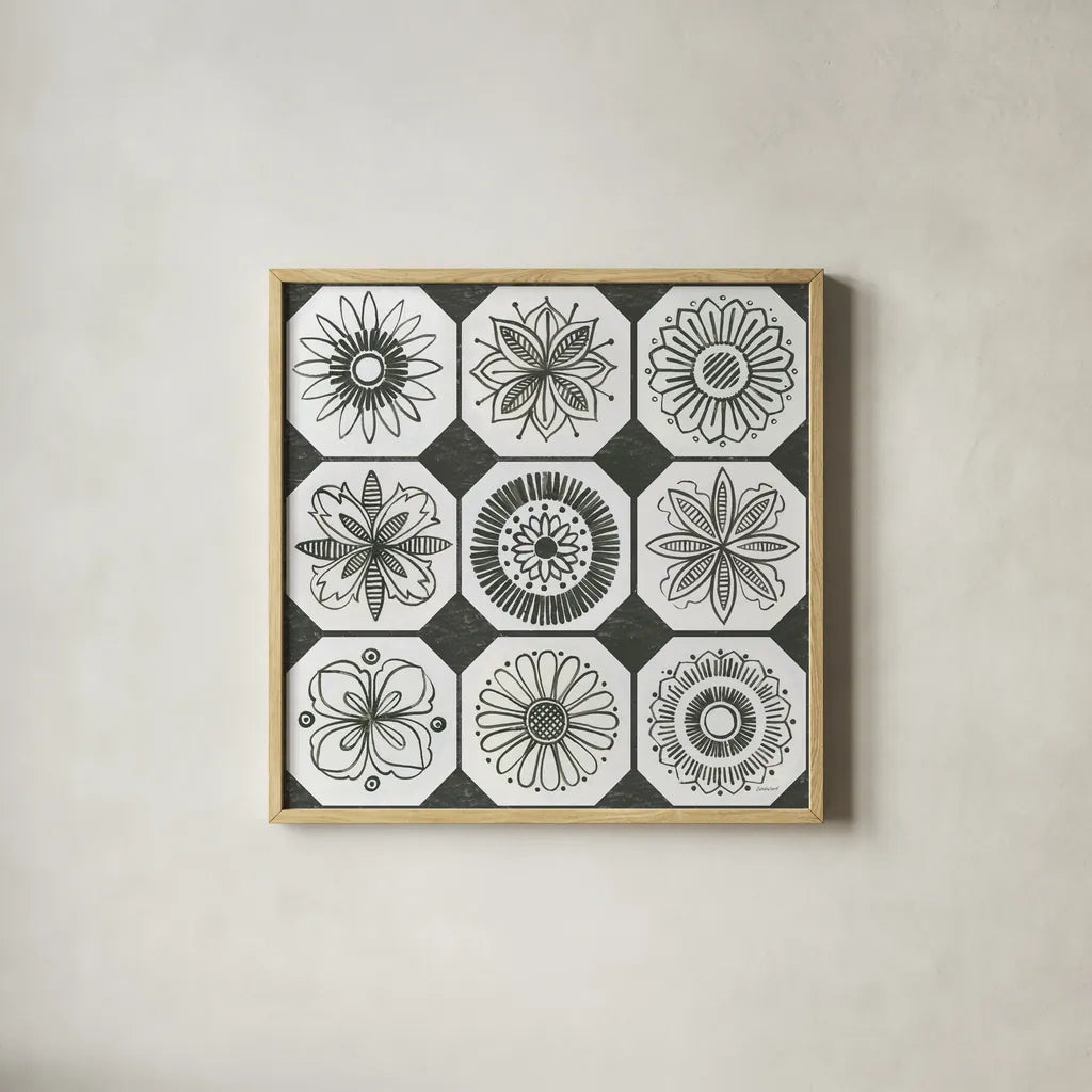 Patterns of the Amazon XXI by Kathrine Lovell. Shown in a natural wood glass frame for a timeless modern aesthetic. Available as an archival giclee rolled canvas, fine art paper, or poster print. SKU 37703a.