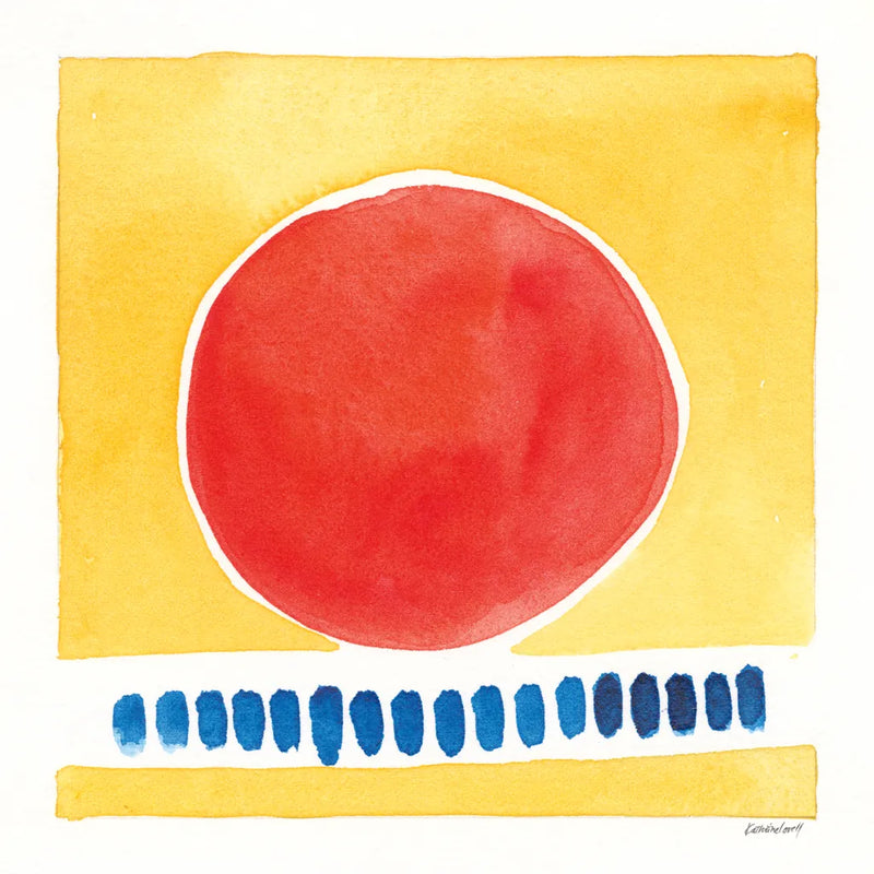 Primary Sunrise I by Kathrine Lovell. SKU 84780a. Archival Giclee Fine art print for wall decor.