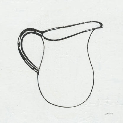 Retro Pitcher by Kathrine Lovell. SKU 63206a. Archival Giclee Fine art print for wall decor.