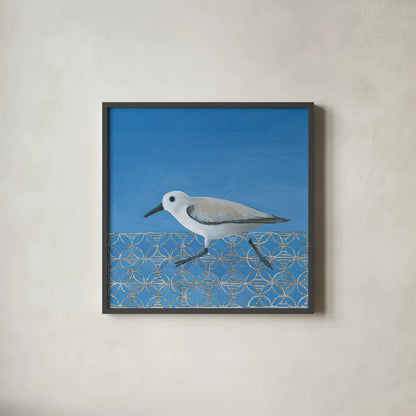 Run Run Run by Kathrine Lovell. Shown in a sleek black glass frame for a contemporary gallery look. Available as an archival giclee rolled canvas, fine art paper, or poster print. SKU 24447a.