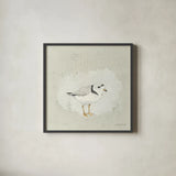 Sea Birds I by Kathrine Lovell. Shown in a sleek black glass frame for a contemporary gallery look. Available as an archival giclee rolled canvas, fine art paper, or poster print. SKU 17049a.