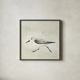 Sea Birds II by Kathrine Lovell. Shown in a sleek black glass frame for a contemporary gallery look. Available as an archival giclee rolled canvas, fine art paper, or poster print. SKU 17050a.