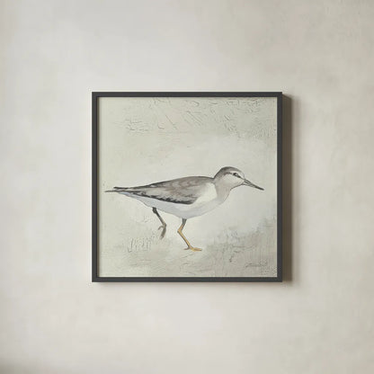 Sea Birds III by Kathrine Lovell. Shown in a sleek black glass frame for a contemporary gallery look. Available as an archival giclee rolled canvas, fine art paper, or poster print. SKU 17051a.
