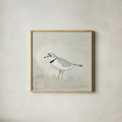 Sea Birds IV by Kathrine Lovell. Shown in a natural wood glass frame for a timeless modern aesthetic. Available as an archival giclee rolled canvas, fine art paper, or poster print. SKU 17052a.