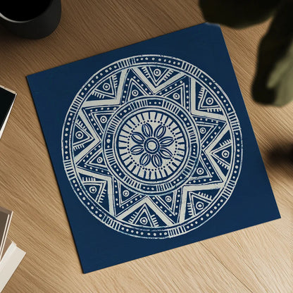 Seville I Dark Blue FB by Kathrine Lovell. Shown as a detailed flat fine art print, highlighting archival giclee quality. Available as an archival giclee rolled canvas, fine art paper, or poster print. SKU 31910a.