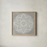 Seville I FB Greige by Kathrine Lovell. Shown in a natural wood glass frame for a timeless modern aesthetic. Available as an archival giclee rolled canvas, fine art paper, or poster print. SKU 33320a.
