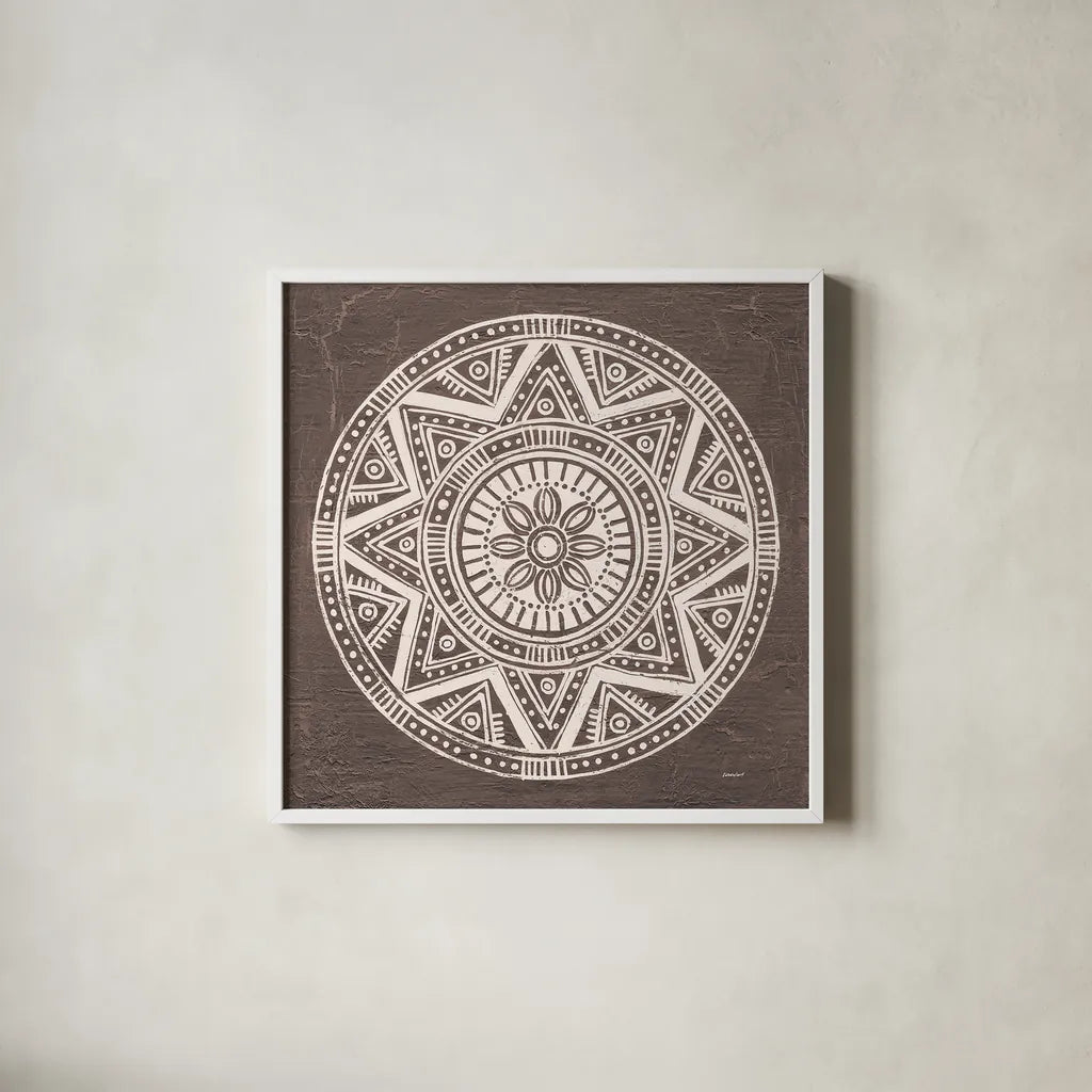 Seville I FB Spice by Kathrine Lovell. Shown in a crisp white glass frame for a clean and minimalist style. Available as an archival giclee rolled canvas, fine art paper, or poster print. SKU 33796a.
