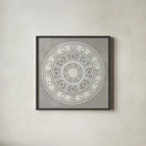 Seville II FB Greige by Kathrine Lovell. Shown in a sleek black glass frame for a contemporary gallery look. Available as an archival giclee rolled canvas, fine art paper, or poster print. SKU 33321a.