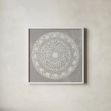 Seville III FB Greige by Kathrine Lovell. Shown in a crisp white glass frame for a clean and minimalist style. Available as an archival giclee rolled canvas, fine art paper, or poster print. SKU 33322a.