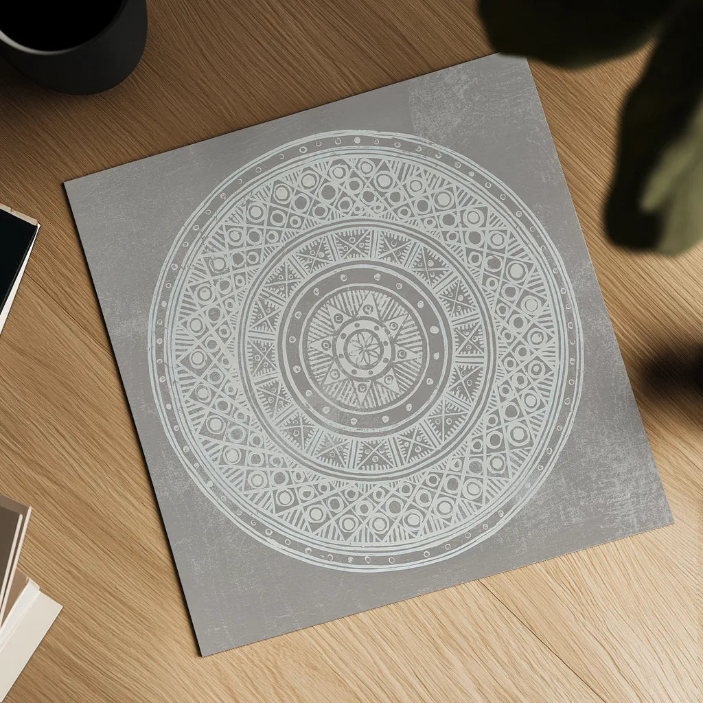 Seville IV FB Greige by Kathrine Lovell. Shown as a detailed flat fine art print, highlighting archival giclee quality. Available as an archival giclee rolled canvas, fine art paper, or poster print. SKU 33323a.