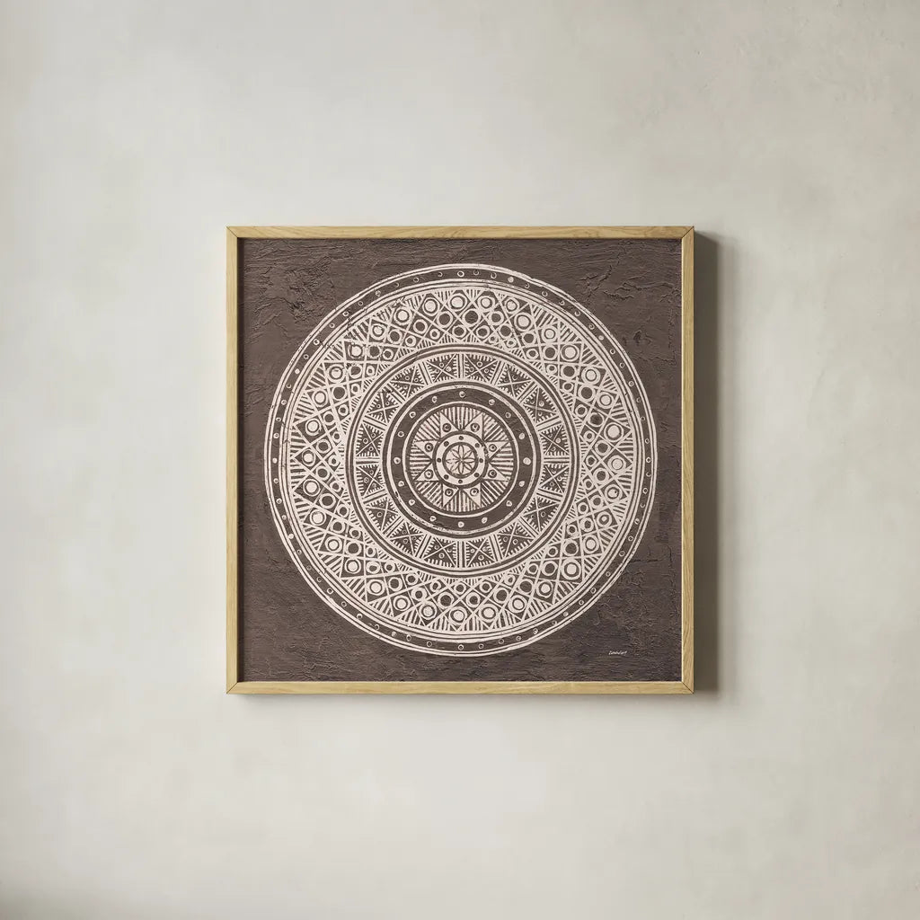 Seville IV FB Spice by Kathrine Lovell. Shown in a natural wood glass frame for a timeless modern aesthetic. Available as an archival giclee rolled canvas, fine art paper, or poster print. SKU 33799a.