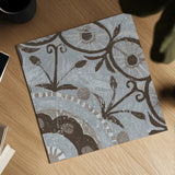 Silver Lakai Circle I Square II by Kathrine Lovell. Shown as a detailed flat fine art print, highlighting archival giclee quality. Available as an archival giclee rolled canvas, fine art paper, or poster print. SKU 28020a.