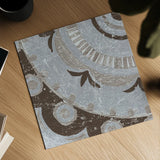 Silver Lakai Circle II Square IV by Kathrine Lovell. Shown as a detailed flat fine art print, highlighting archival giclee quality. Available as an archival giclee rolled canvas, fine art paper, or poster print. SKU 28014a.
