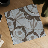 Silver Lakai Circle V Square IV by Kathrine Lovell. Shown as a detailed flat fine art print, highlighting archival giclee quality. Available as an archival giclee rolled canvas, fine art paper, or poster print. SKU 28018a.
