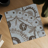 Silver Lakai Circle VI Square II by Kathrine Lovell. Shown as a detailed flat fine art print, highlighting archival giclee quality. Available as an archival giclee rolled canvas, fine art paper, or poster print. SKU 28008a.