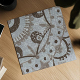 Silver Lakai Circle VI Square III by Kathrine Lovell. Shown as a detailed flat fine art print, highlighting archival giclee quality. Available as an archival giclee rolled canvas, fine art paper, or poster print. SKU 28009a.