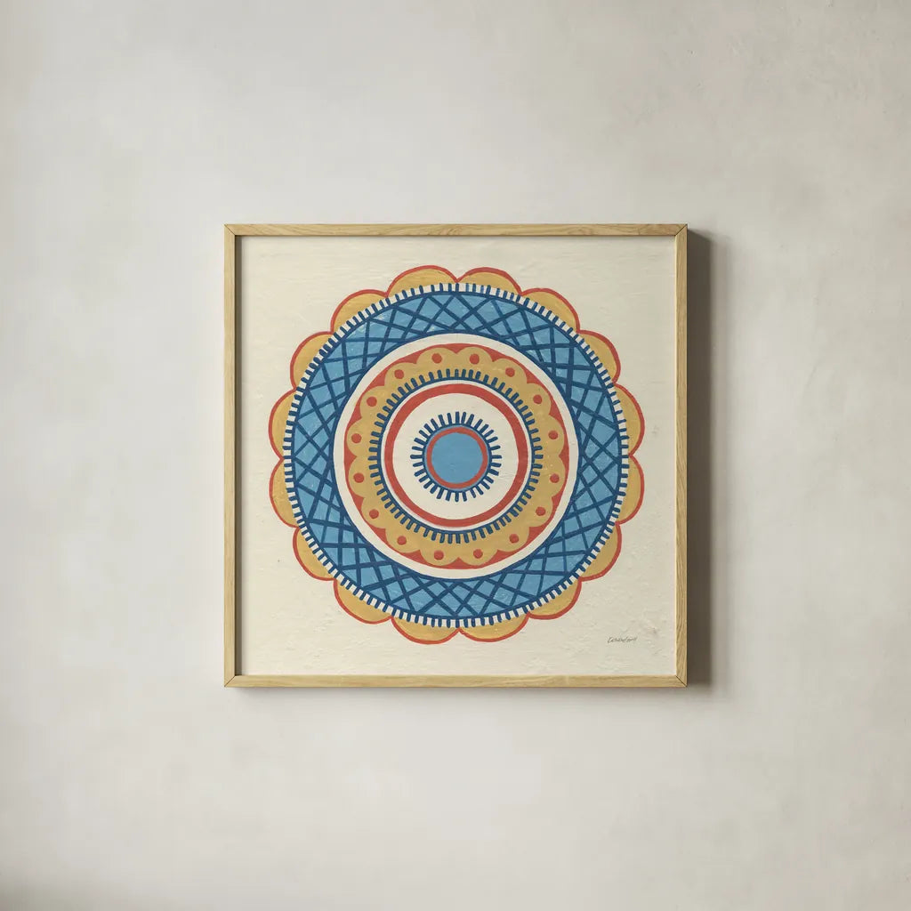 Solara I by Kathrine Lovell. Shown in a natural wood glass frame for a timeless modern aesthetic. Available as an archival giclee rolled canvas, fine art paper, or poster print. SKU 33442a.