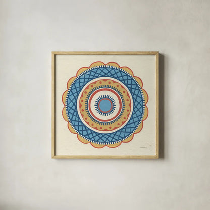 Solara I by Kathrine Lovell. Shown in a natural wood glass frame for a timeless modern aesthetic. Available as an archival giclee rolled canvas, fine art paper, or poster print. SKU 33442a.