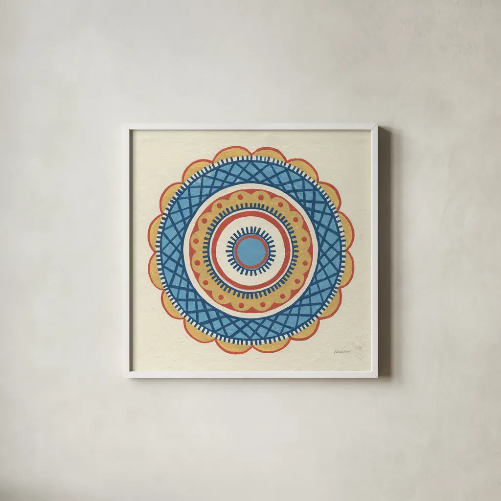 Solara I by Kathrine Lovell. Shown in a crisp white glass frame for a clean and minimalist style. Available as an archival giclee rolled canvas, fine art paper, or poster print. SKU 33442a.