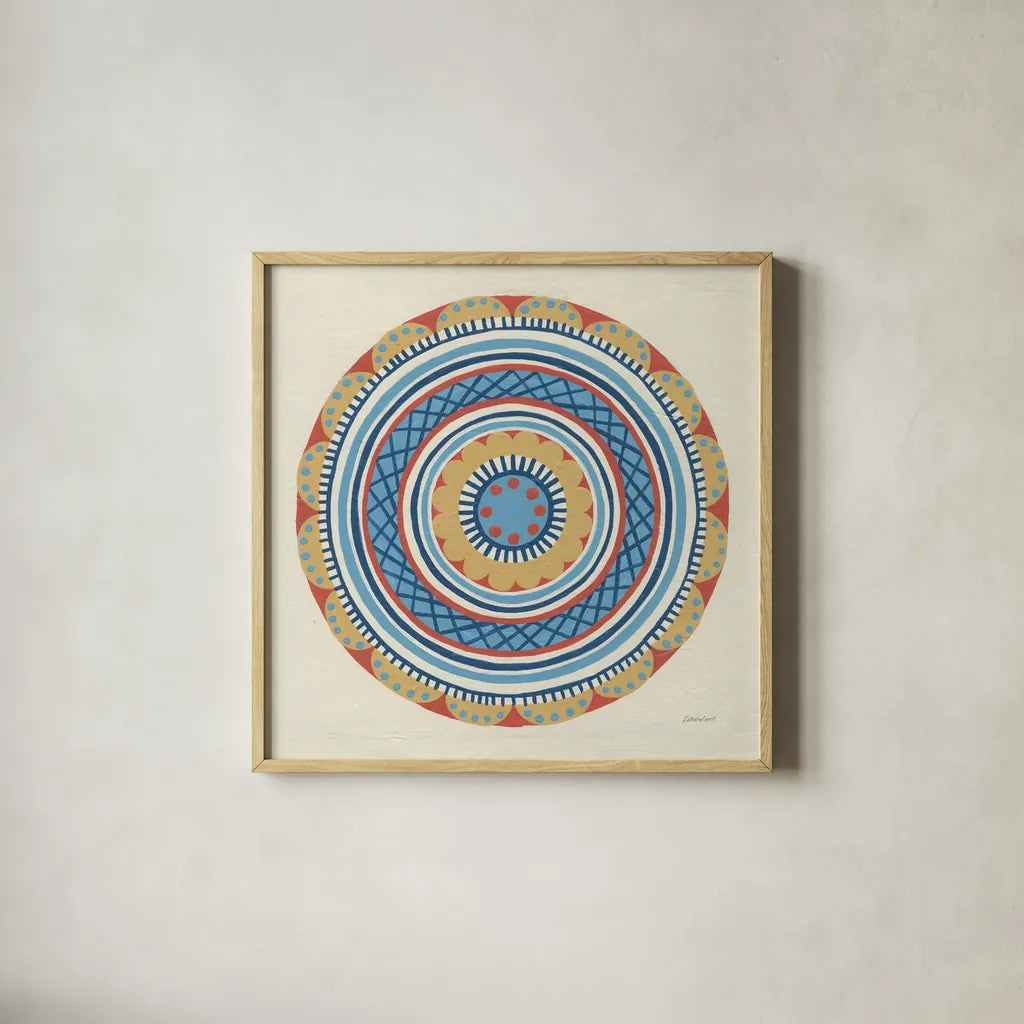 Solara III by Kathrine Lovell. Shown in a natural wood glass frame for a timeless modern aesthetic. Available as an archival giclee rolled canvas, fine art paper, or poster print. SKU 33444a.