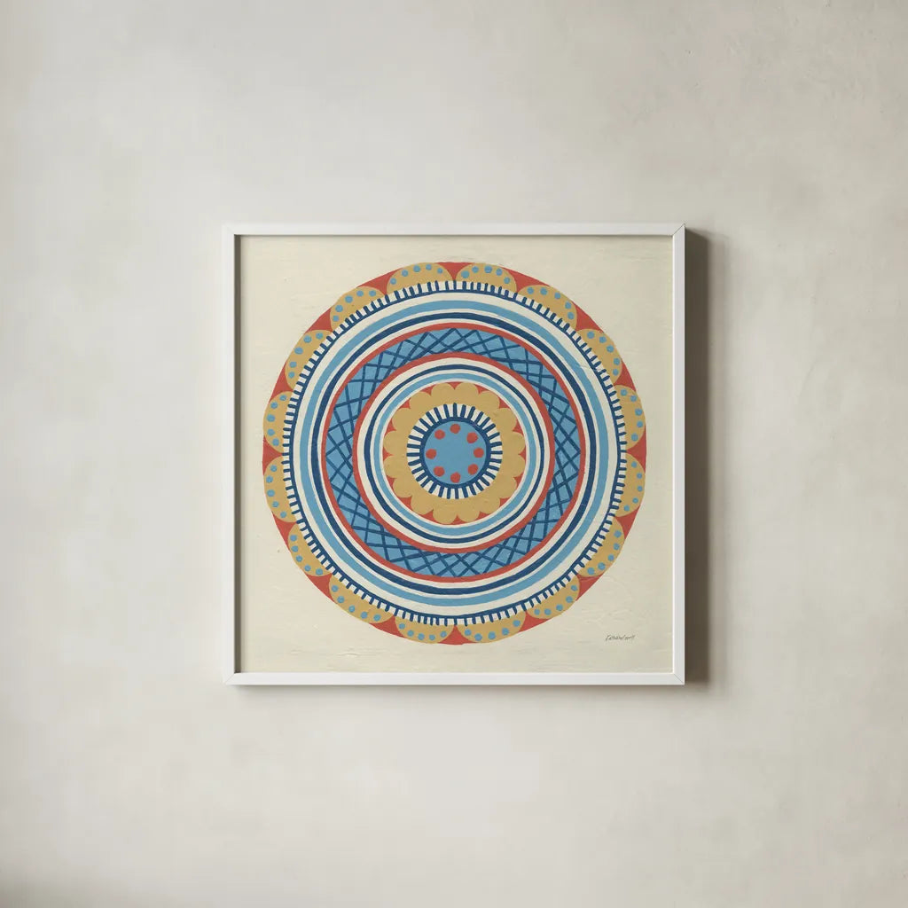 Solara III by Kathrine Lovell. Shown in a crisp white glass frame for a clean and minimalist style. Available as an archival giclee rolled canvas, fine art paper, or poster print. SKU 33444a.