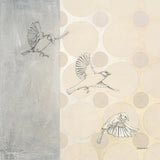 Sparrows Alighting by Kathrine Lovell. SKU 92713a. Archival Giclee Fine art print for wall decor.