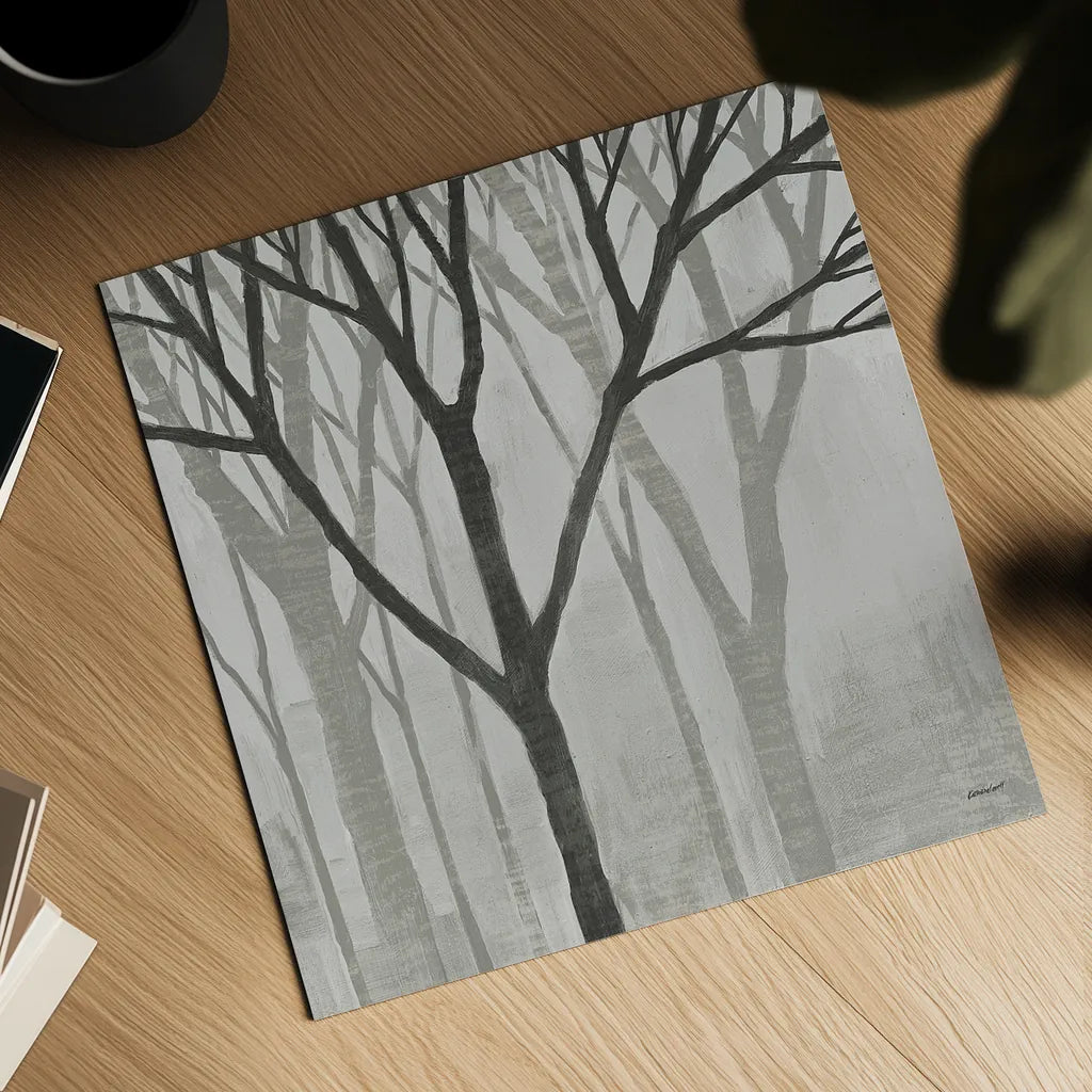 Spring Trees Greystone II by Kathrine Lovell. Shown as a detailed flat fine art print, highlighting archival giclee quality. Available as an archival giclee rolled canvas, fine art paper, or poster print. SKU 19043a.