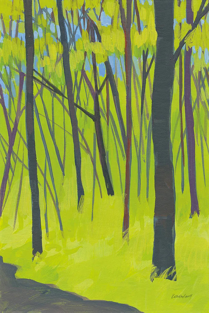 Spring Woods by Kathrine Lovell. SKU 39859h. Archival Giclee Fine art print for wall decor.